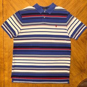 Polo Ralph Lauren Shirt Mens Size 2XL Custom Fit Striped Collared Preppy